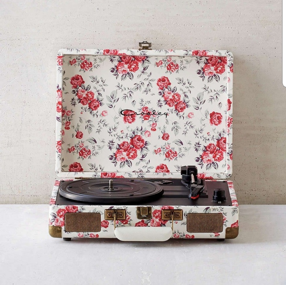 Crosley floral record player